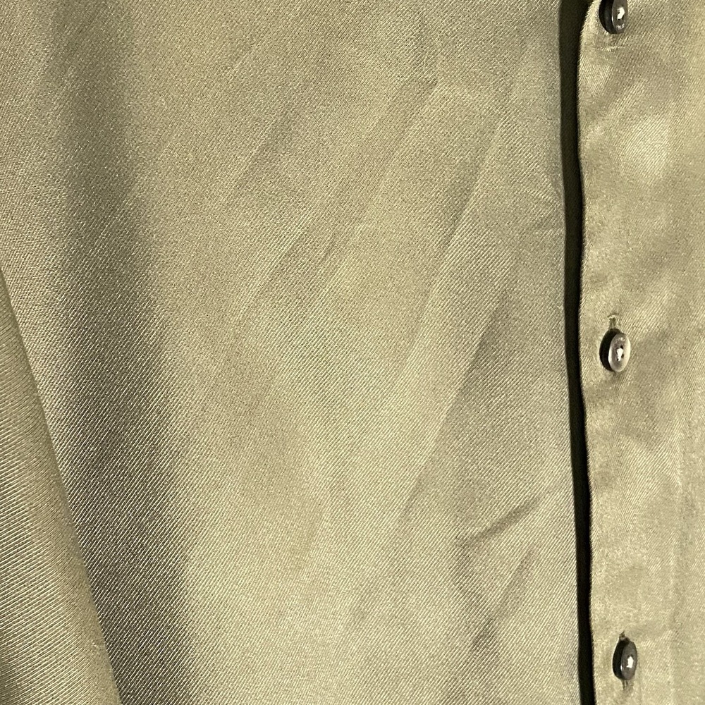 Murano Shirt Mens XL Green Easy Care Long Sleeve Dressy Business Nice Olive - Picture 6 of 16